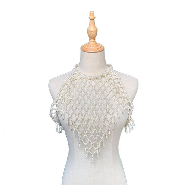 Hand Knitted Clothes Jewelry Shooting Pearl Shawl - Image 7