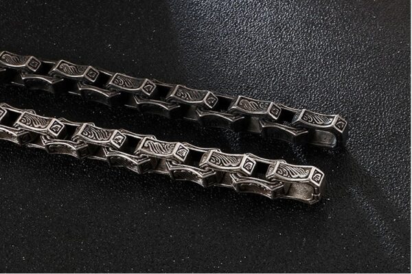 Retro Totem Punk Men's Titanium Steel Bracelet - Image 8