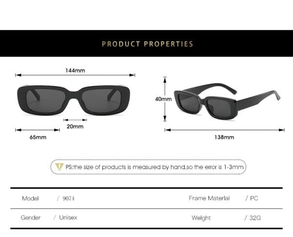 Women's Rectangle Shaped Sunglasses - Image 4