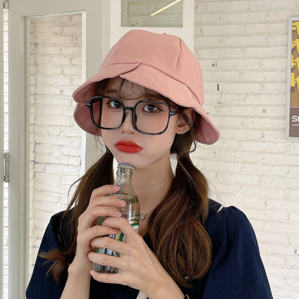 Flower Fisherman Hat Female Sweet And Cute Sunscreen Shade Student All-match Solid Color - Image 5