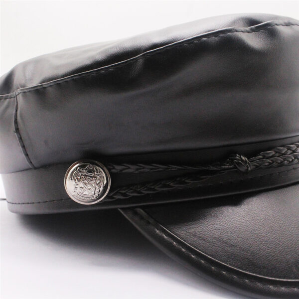 Leather Literary Star Anise Pumpkin Hat Painter Korean Style Bud - Image 2