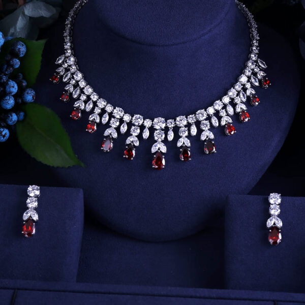 Women's Luxury Water Drop Shape Jewelry Set 2 Pcs - Image 3