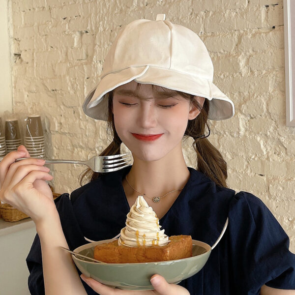 Flower Fisherman Hat Female Sweet And Cute Sunscreen Shade Student All-match Solid Color - Image 8