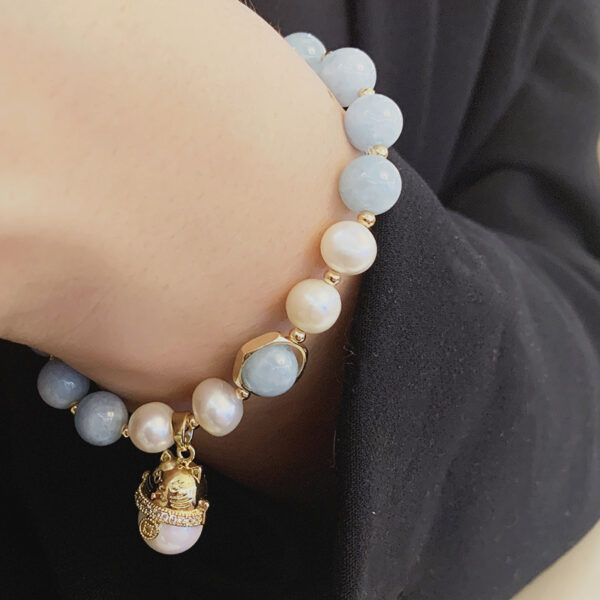 Freshwater Pearl Retro Transit Bracelet Lucky Cat Handmade Girl Hand Jewelry