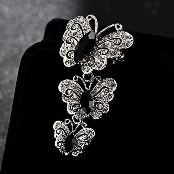 Women's Vintage Style Butterflies Brooch - Image 3