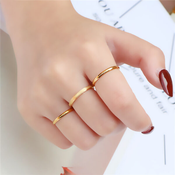 Titanium Steel 18k Gold Tail Ring - Image 2