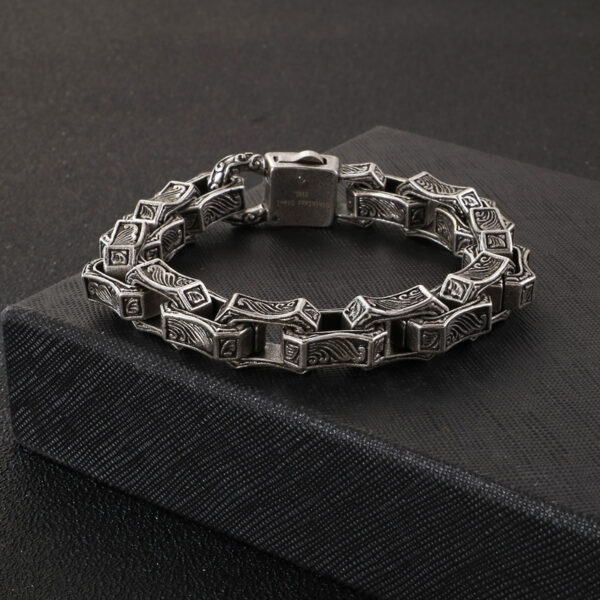 Retro Totem Punk Men's Titanium Steel Bracelet - Image 4