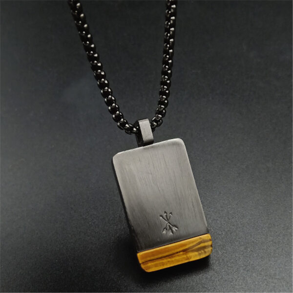 Natural Stone Yellow Tiger Eye Pendant - Image 4
