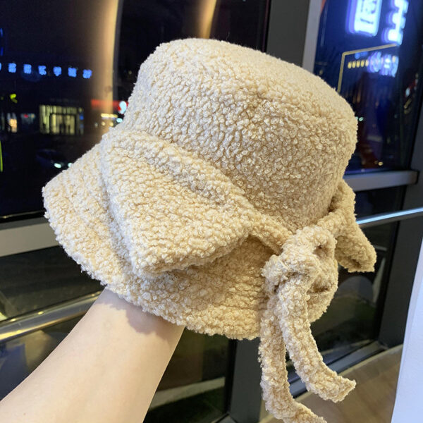 Lamb Velvet Double-Sided Fisherman Hat Female Windproof Cap - Image 3