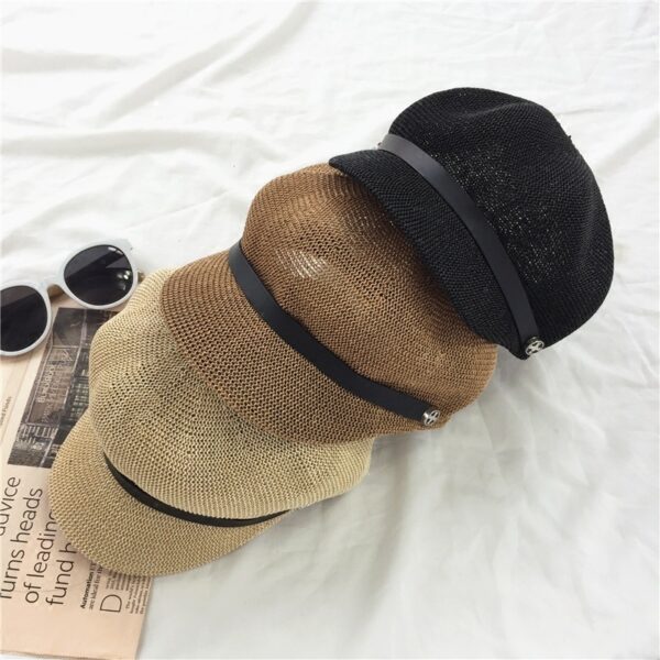 Women's Linen Breathable Duck Tongue Octagonal Sun Beret - Image 4