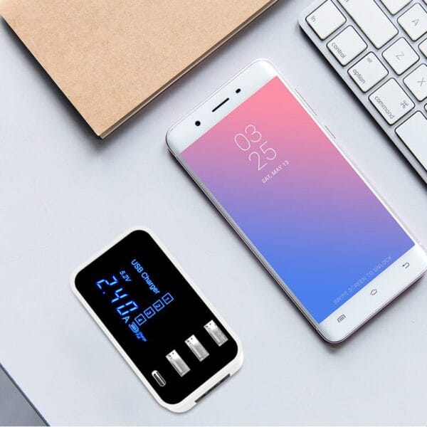 USB and Type-C Charger with Display - Image 4