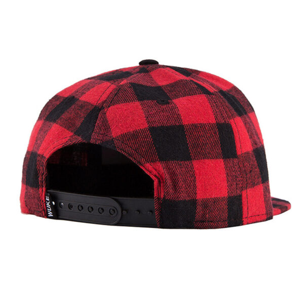 Red Black Plaid Baseball For Women Men Couple Snapback Hip Simple England Style Bone Hats - Image 2