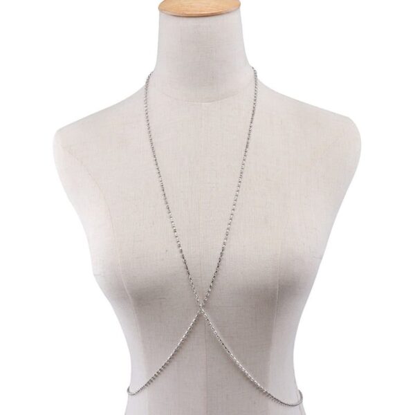 Women's Shiny Long Rhinestone Body Chain - Image 3