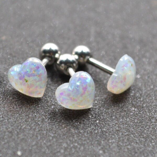 Cute Crystal Heart Piercing for Tongue