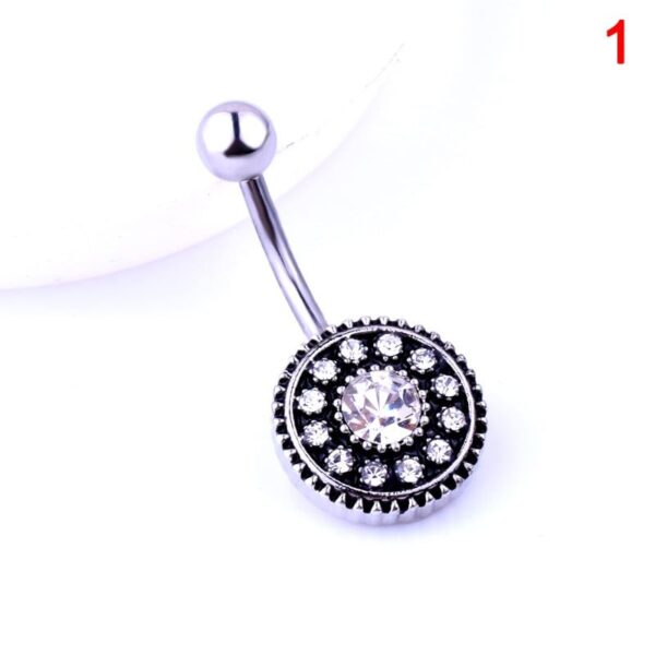 Belly Button Crystal Round Rings - Image 3