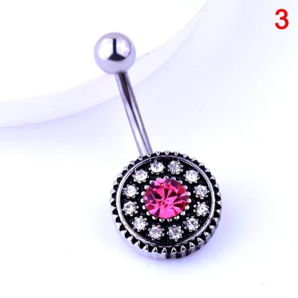 Belly Button Crystal Round Rings - Image 4