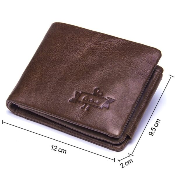 Men's Retro Leather Trifold Wallets - Image 3