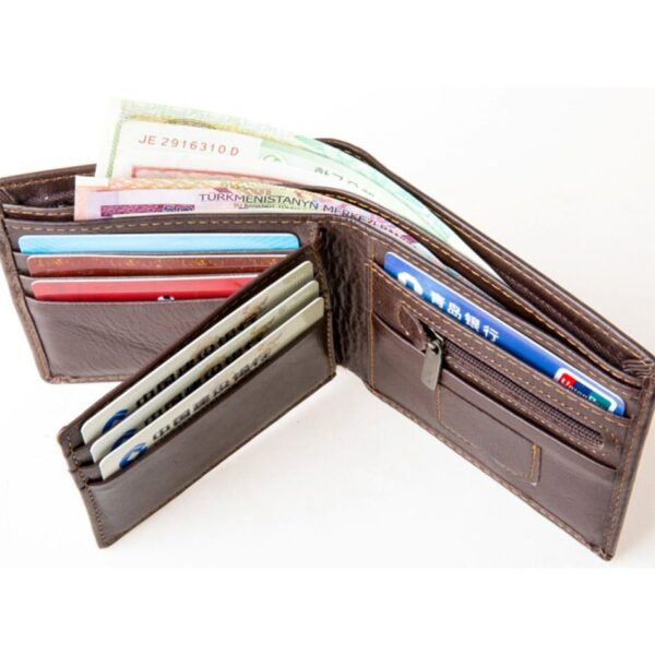 Men's Cow Leather RFID Blocking Wallet - Image 5