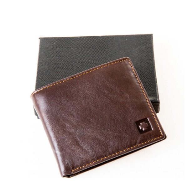 Men's Cow Leather RFID Blocking Wallet - Image 2