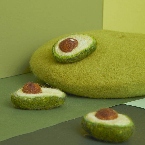 Autumn and winter wool felt beret bizarre fruit hat - Image 4