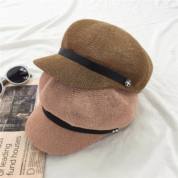 Women's Linen Breathable Duck Tongue Octagonal Sun Beret - Image 2