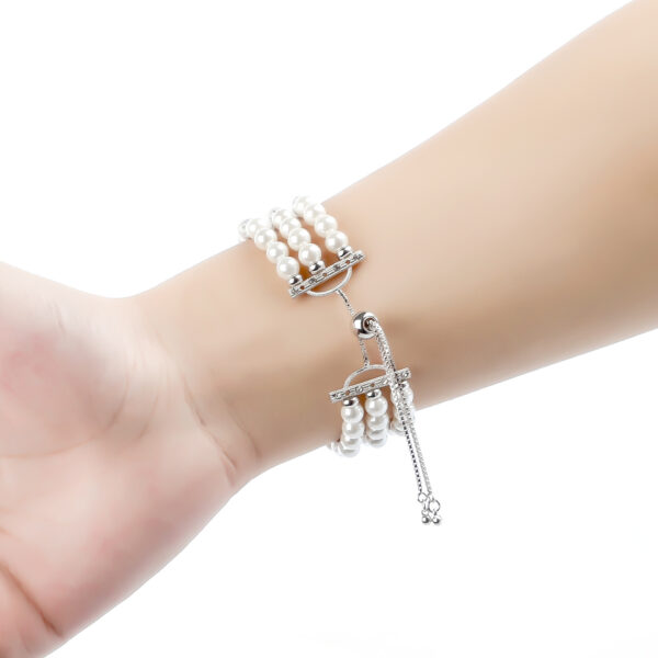 Pearl Strap Jewelry Stretch Bracelet Wristband - Image 5