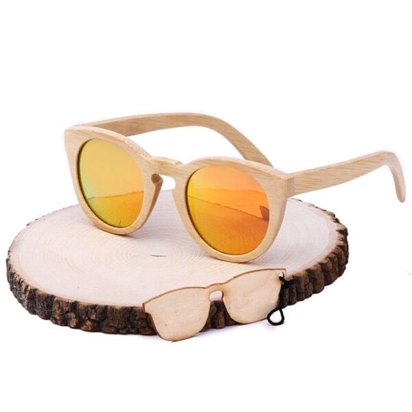 Boho Style Natural Bamboo Frame Women's Sunglasses