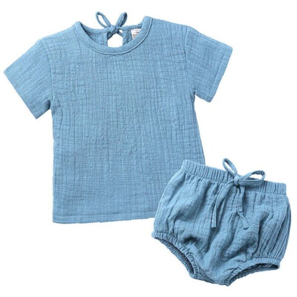 Summer Soft Linen Baby Clothing Set - Image 3