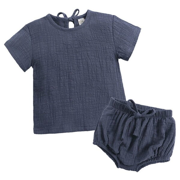 Summer Soft Linen Baby Clothing Set - Image 4