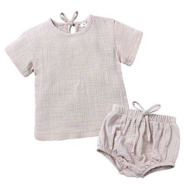 Summer Soft Linen Baby Clothing Set - Image 5