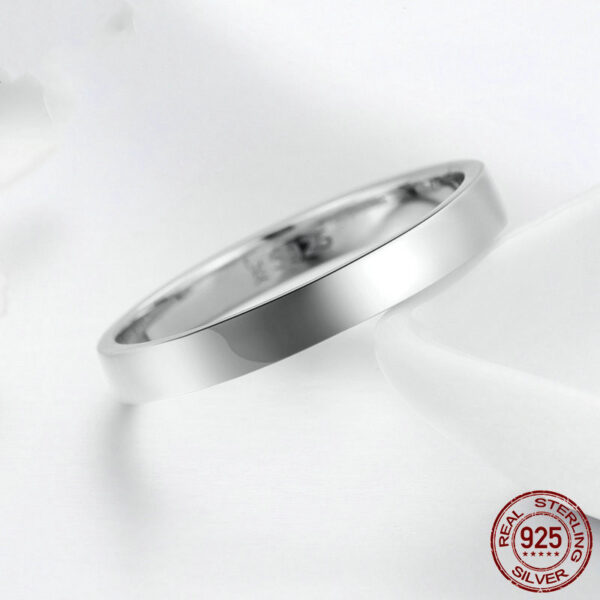 Simple White Gold Plated Round Ring For Women - Image 5