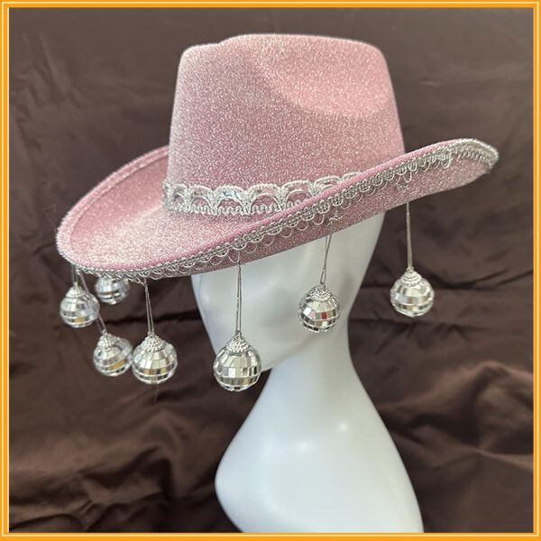 Gold Powder Ball Carnival Party Nightclub Cowboy Hat Halloween Costume - Image 5