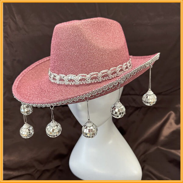Gold Powder Ball Carnival Party Nightclub Cowboy Hat Halloween Costume - Image 6