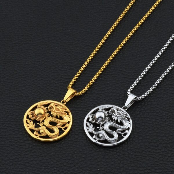 Medusa Ring Dragon Play Pearl Necklace Light Luxury Small Snake Jewelry - Image 3