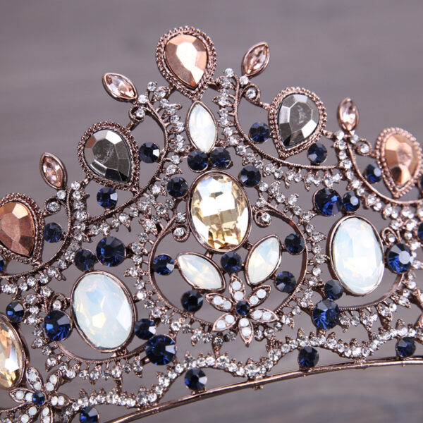 Vintage Elegant Sapphire And Diamond Bridal Crown Tiara - Image 5