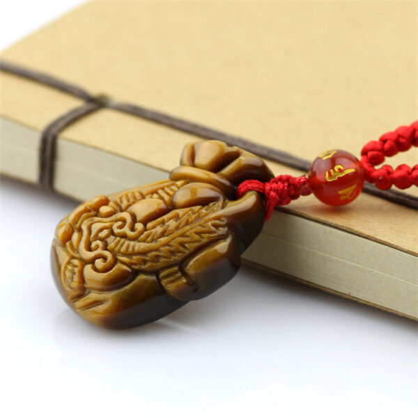 Tiger Eye' Stone Pi Xiu Pendant Tigereye Money Bag Pendant Wood Alexandrite Men's And Women's Wallet Jade Pendant Jewelry - Image 5