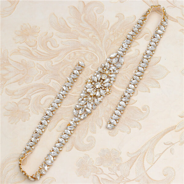 Rhinestone Applique Wedding Dress Waist Jewelry - Image 6