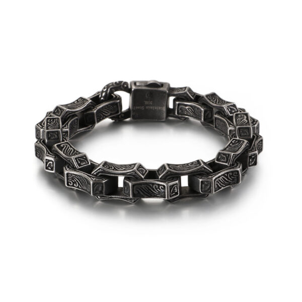 Retro Totem Punk Men's Titanium Steel Bracelet - Image 5