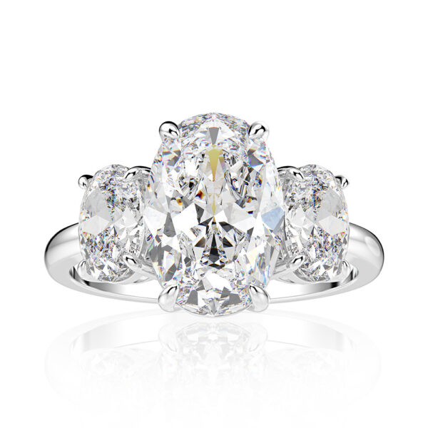 Proposal 18K White Gold High Carbon Diamond Ring - Image 2