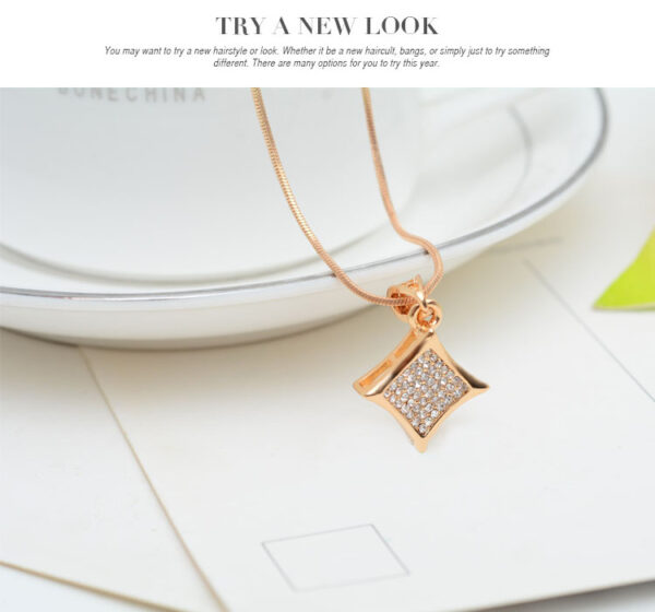 Three-piece Fine Mini Micro-inlaid Zircon Necklace Earrings Ring - Image 5