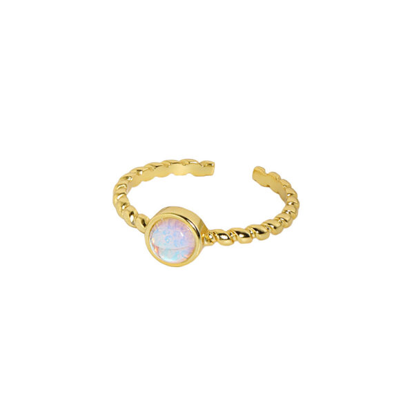 Niche Light Luxury Moonstone Gemstone Ring - Image 2