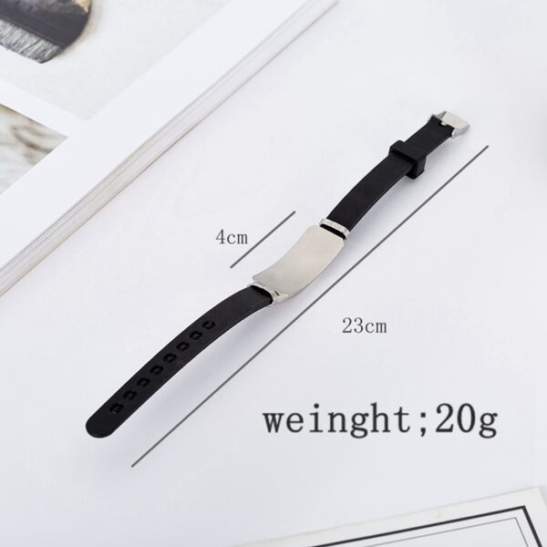 To My Son Daughter Painting Inspirational Stainless Steel Charms Adjustable Silicone Bracelet - Image 3