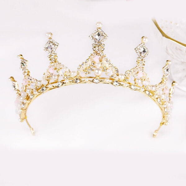 Alloy Pearl Diamond Bridal Crown Jewelry - Image 2