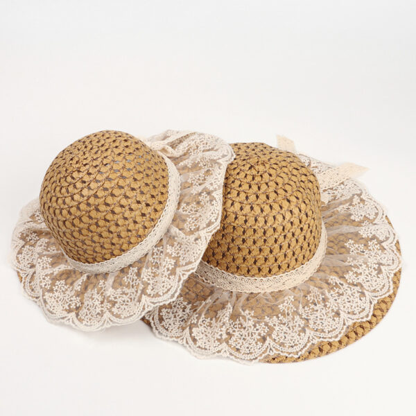 Women Lace Sun Hats For Wide Brim Straw Beach - Image 4