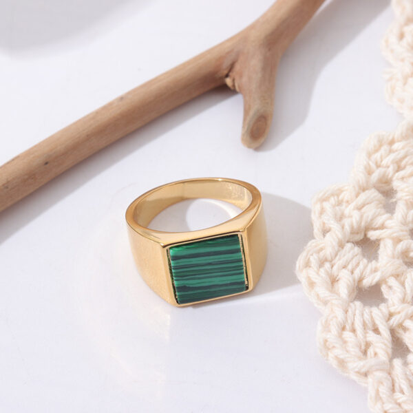 Personalized Fashion Shell Plating 18K Gold Ring - Image 2