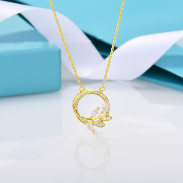 Diamond Vine Ring Necklace For Women - Image 4
