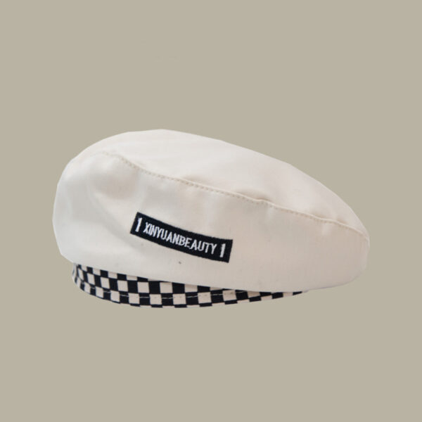 Women's Fashion Net Celebrity Checkerboard Beret - Image 4