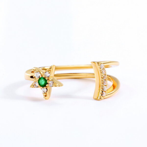 Sterling Silver Gold Plated Meteor Ring - Image 5