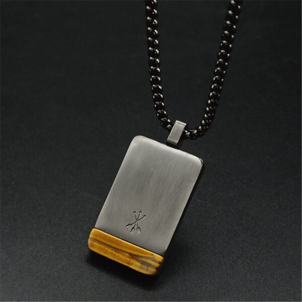 Natural Stone Yellow Tiger Eye Pendant - Image 6