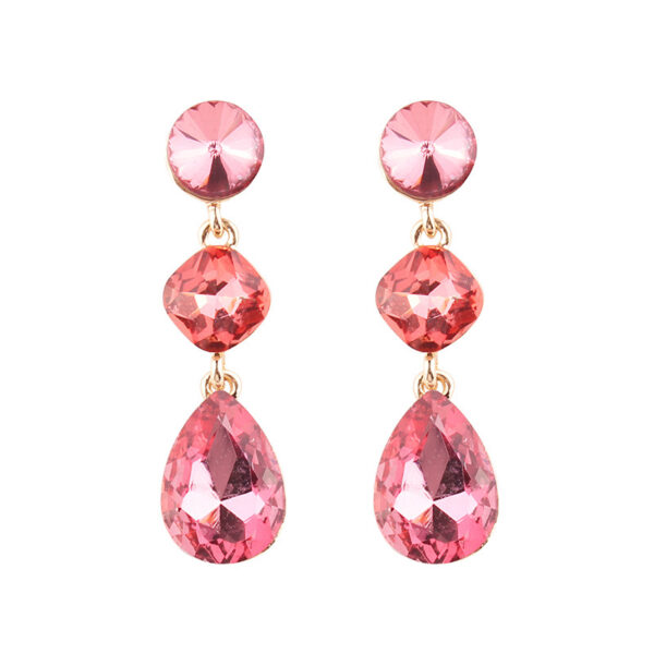 Women's Drop Shape Glass Gemstone Earrings - Image 4